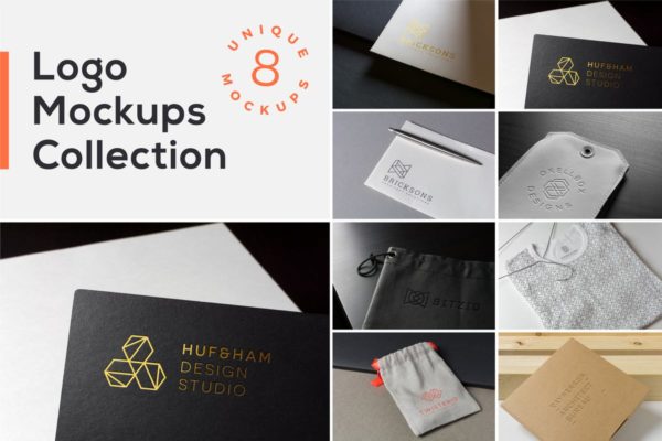 Logo设计展示样机素材模板合集 Logo Mockups Collection Vol. 1