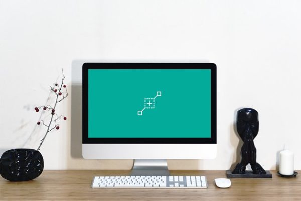 简易简约办公场景一体机电脑样机素材 Workspace Device PSD Mockup