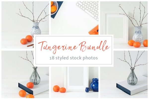 冬天简约风格办公场景背景 Tangerine Winter Bundle