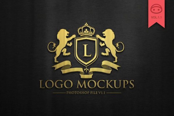 奢华金色&银色风格Logo标志样机素材v1 Logo Mock-Up V1