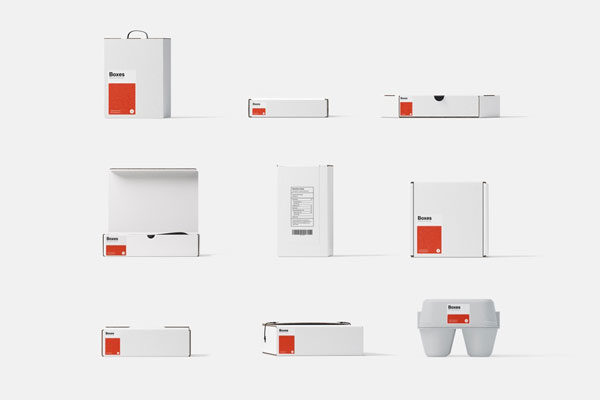 各式各样的牛皮纸硬纸板包装盒子样机素材81 Box Mockups