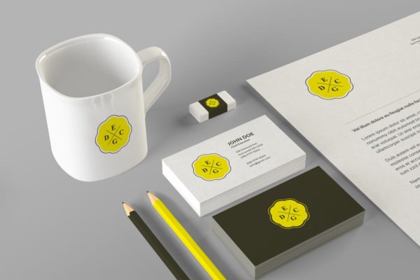 企业品牌VI演示办公室套件样机素材 Brand Identity Mockups V3
