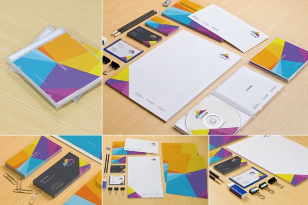 企业品牌办公用品样机素材套装 Stationery Mockups