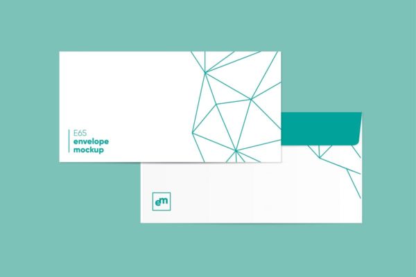 简约设计信封样机素材模板 Envelope Mockup