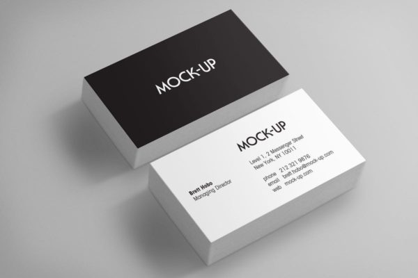 极简主义企业品牌名片样机素材 Business Card Mockups
