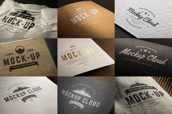 徽标Logo印刷效果展示样机素材合集 Logo Mockup Set