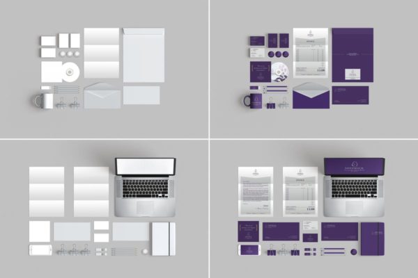 企业品牌办公文具套装样机素材 10 Branding Stationery Mockups
