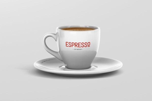 卡布奇诺浓品牌咖啡杯样机素材 Espresso Cup Mockup