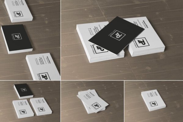 5款企业名片设计样机素材模板 5 Business Card Mockups