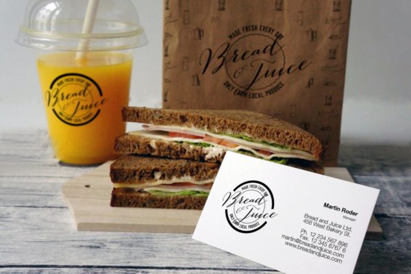 咖啡馆品牌VI设计样机素材模板 Sandwich Cafe Mockup