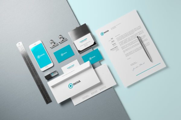 企业品牌VI设计办公文具样机素材模板v1 Branding / Identity Mock-up