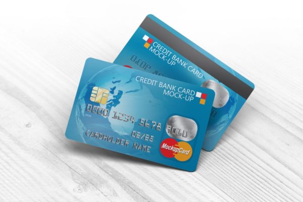 信用卡银行卡设计样机素材模板 Credit Bank Card Mock-Up