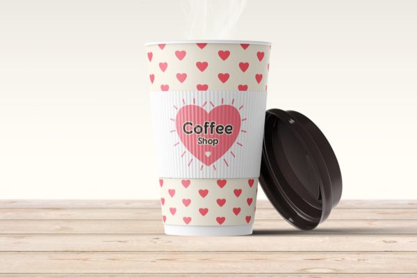 咖啡纸杯咖啡品牌VI设计样机素材模板 Coffee Cup Mock-up