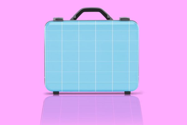 商务旅行手提箱/行李箱外观设计样机素材模板 Business suitcase Mockup
