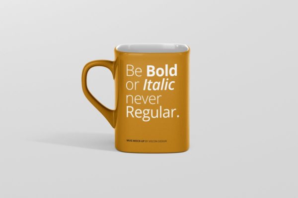 方形马克杯咖啡杯样机素材展示模板 Mug Mockup – Square