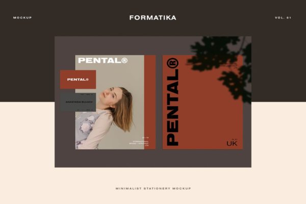 极简主义现代设计风格办公文具品牌样机素材模板V1 Pental No.1 – Minimalis Stationery Mockup