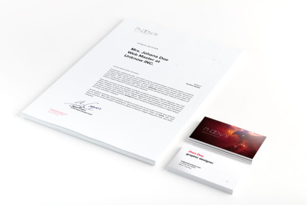 A4信纸信头＆名片设计印刷效果图样机素材01 A4 and Business Cards Mockup 01