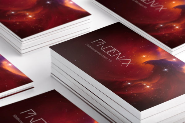 企业VI设计企业名片设计预览图样机素材01 Business Cards Mockup 01