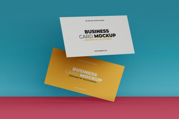 经典风格企业名片样机素材设计模板 Business Card Mock-Up Template