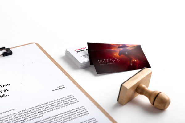 A4尺寸剪贴板和企业名片设计预览样机素材02 A4 Clipboard and Business Cards Mockup 02