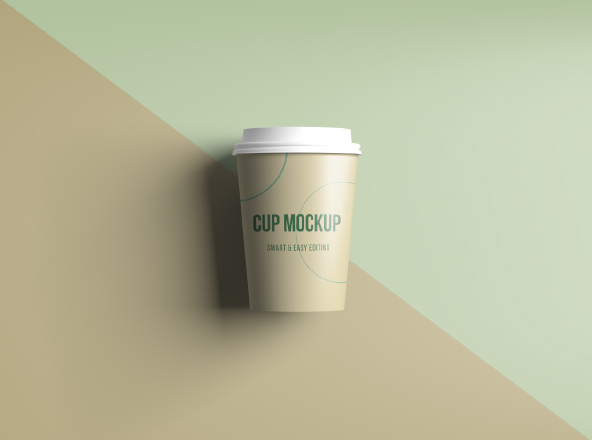 逼真的咖啡纸杯/茶杯设计图样机素材模板 Realistic Coffee / Tea Cup Mockup