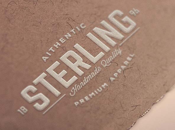 Logo&商标设计凹凸工艺印刷效果样机素材模板 White Logo Mockup