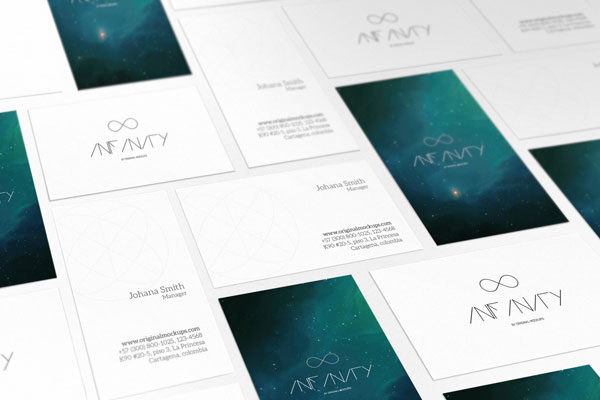 企业名片设计效果图双面展示样机素材模板 Business Card Mockup 7