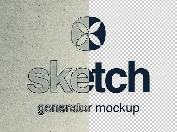 素描绘画生成器PS样机素材 Sketch Generator Photoshop Mockup