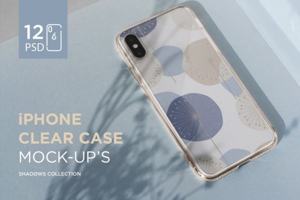 iPhone手机透明保护壳外观设计样机素材模板 iPhone Clear Case Mock-Up’s