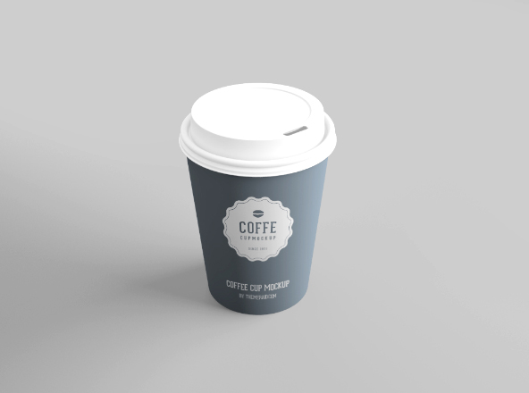 咖啡纸杯/一次性纸杯设计PSD样机素材模板 Free Disposable Psd Cup Mockup