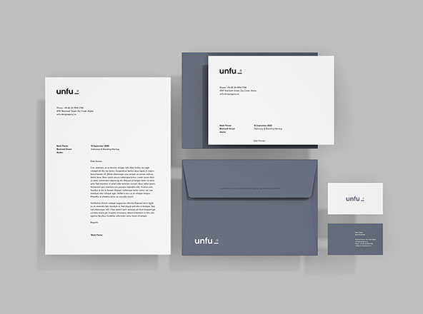 简约品牌VI视觉设计预览样机素材模板 Simple Branding Mockup