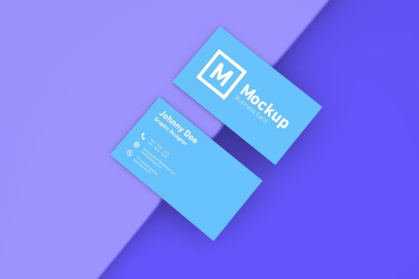 极简设计风格商务名片设计效果图样机素材 Minimal Business Card Mockup