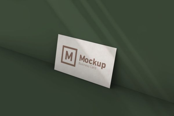 企业名片设计阴影效果样机素材模板 Business Card Mockup With Shadow