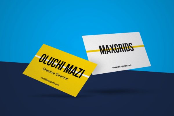 简约企业名片设计样机素材模板01 Business Card Mockup 01