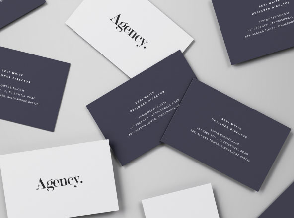 企业名片设计随机摆放俯视图样机素材模板 Spread of Business Cards Mockup