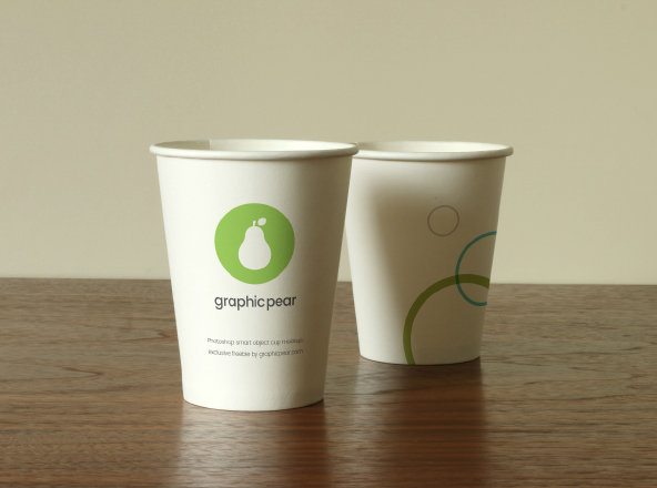 一次性杯子/一次性纸杯设计图样机素材模板 Disposable Cup Mockups