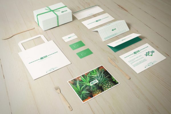 食品品牌VI视觉体系设计预览样机素材套件 Food Market Identity Branding Mockups