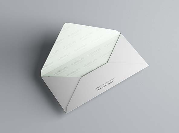 企业信封设计图样机素材模板 Baronial DL Envelope Mockup