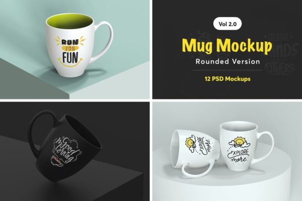 马克杯外观图案设计预览样机素材v2 Mug Mockup 2.0