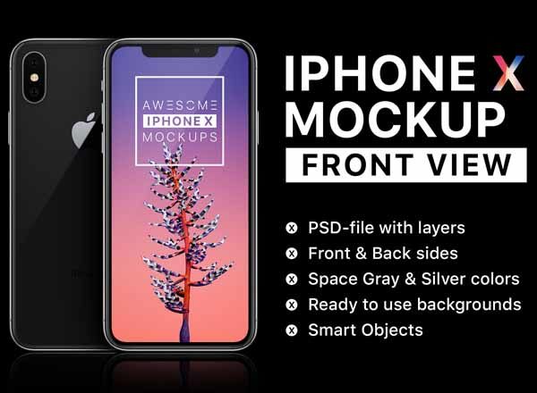 漂亮的高品质苹果iPhone X Mockups打包[psd]