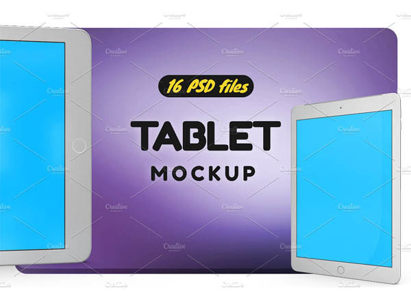 16个不同视角iPad Mockups打包[psd]