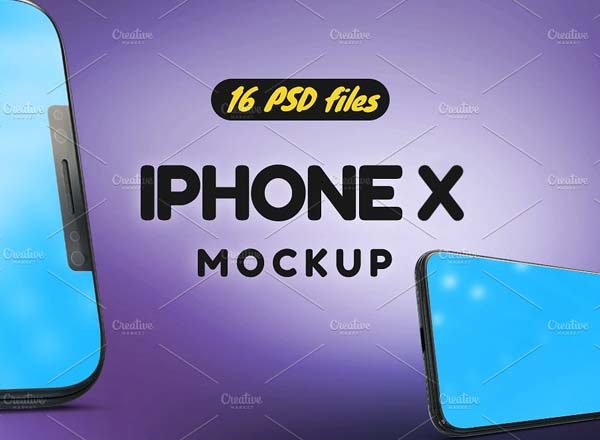 一组多角度iPhone X Mockups[psd]