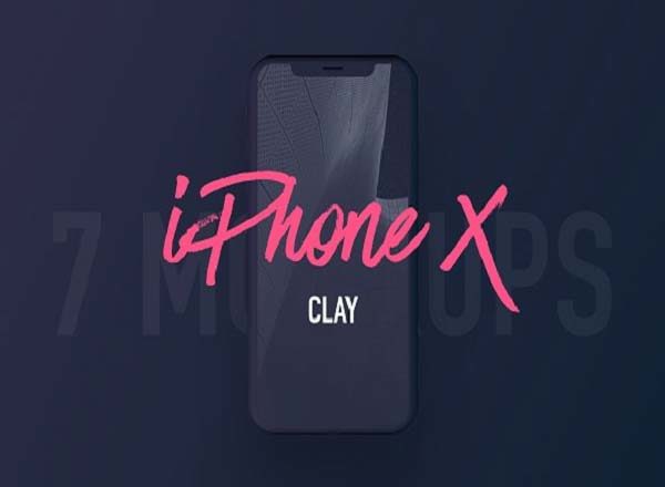 第一素材下午茶：7款最受欢迎的iPhone X Clay模型精选 Mockups