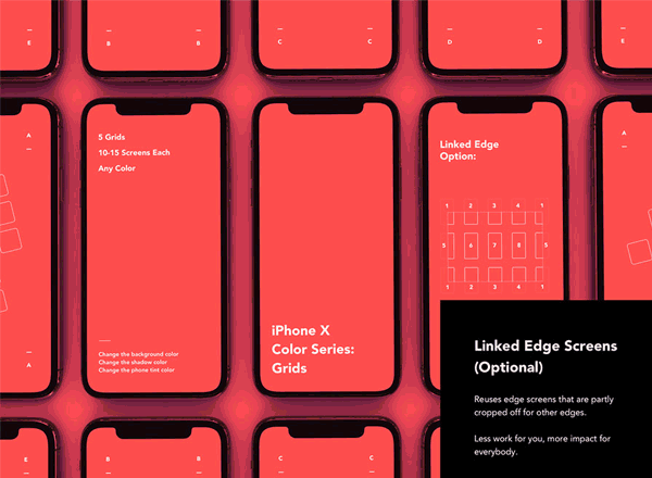 第一素材下午茶：质感超级震撼的多角度iPhone X的APP设计展示模型精选[PSD]