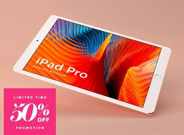 多角度iPad Pro APP设计展示模型精选Mockups