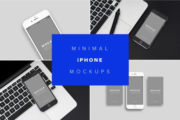 iPhone 展示样机模板素材 iPhone Mockups Minimal Version