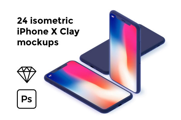第一素材下午茶：高端的亚光背面的iPhone X样机[sketch,PSD]
