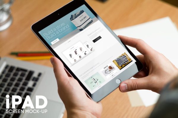 iPad平板电脑网站/APP设计展示样机模板素材 iPad Screen Mockup v3