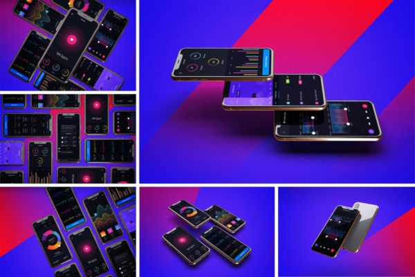 iPhone Xs手机应用UI设计展示样机模板素材 iPhone XS V.1