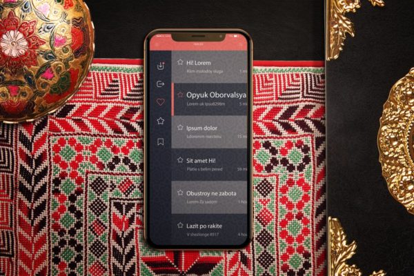 高端奢华场景iPhone X展示样机模板素材 Arabic iPhone X Mockup